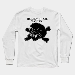 HomeSchoolTattoo Skull and Crossbones Long Sleeve T-Shirt